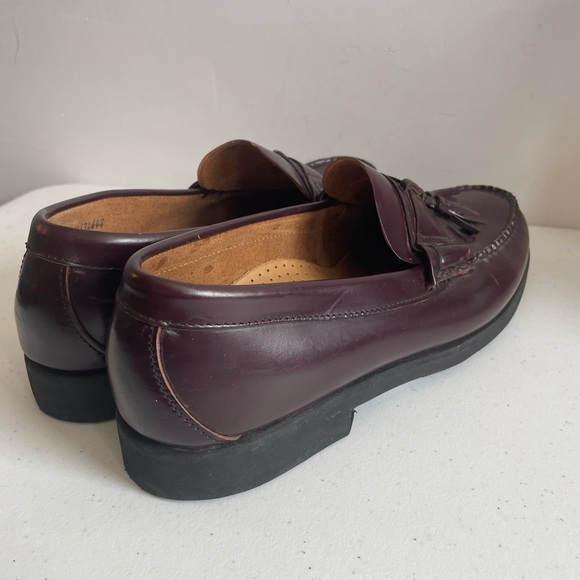 Sebago Mens Leather Dress Shoes Loafers Slip On Brown Burgundy SZ 10.5 - Picture 3 of 9